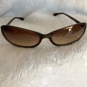 Vintage Vera Wang Brown Oval Sunglasses